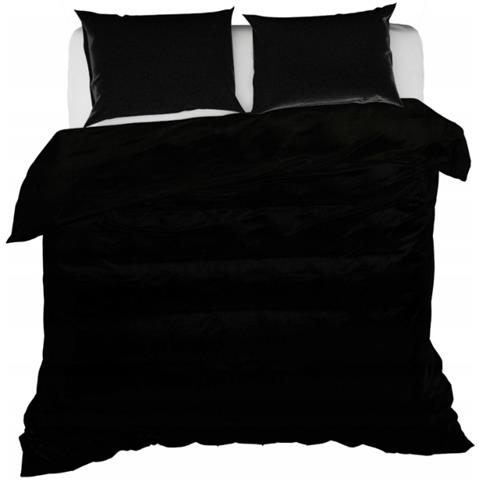 Set di biancheria da letto in microfibra 150x200 - Nero - Morbidezza vellutata - Design elegante - Foto 7
