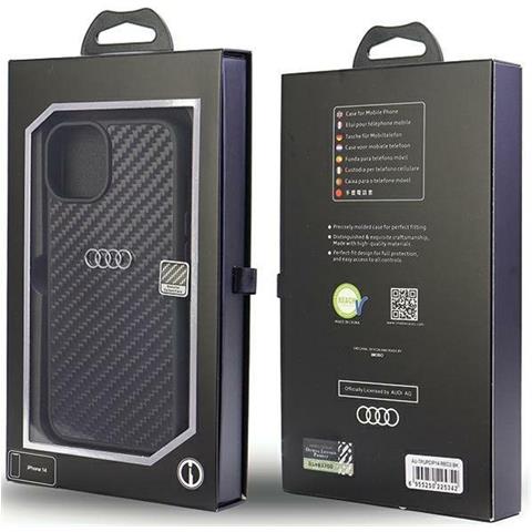 Custodia In Fibra Di Carbonio Audi Per Iphone 14 - Colore Nero - Foto 3