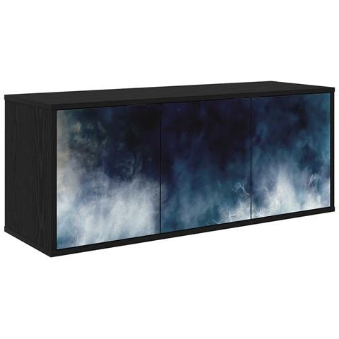 Mobile TV da Parete RAALTE 102 x 33 x 40 cm Rovere Nero - Foto 1