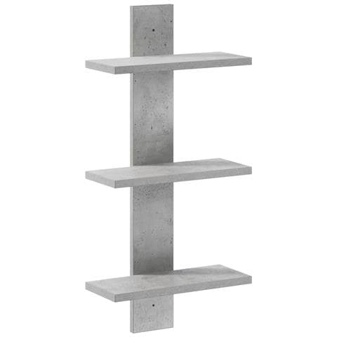 Scaffale da parete Grigio Cemento 30 x 13.5 x 64.5 cm - Foto 1