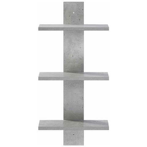 Scaffale da parete Grigio Cemento 30 x 13.5 x 64.5 cm - Foto 2