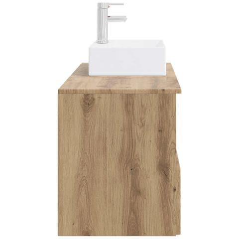 Set di mobili per il bagno 2 pz Rovere Artigianale - Foto 2