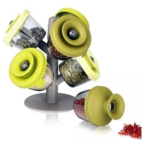 Spices Tree - Portaspezie 6 barattoli cucina design moderno ed ... Spices Tree - Portaspezie 6 barattoli cucina design moderno ed ...