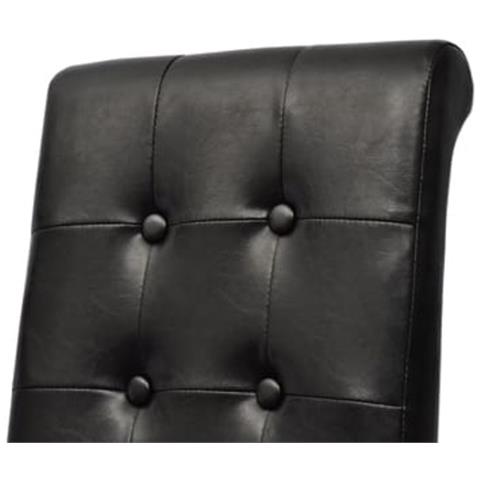 2 Pz Sedie Sala Da Pranzo In Pelle Artificiale Nero Antico - Foto 19