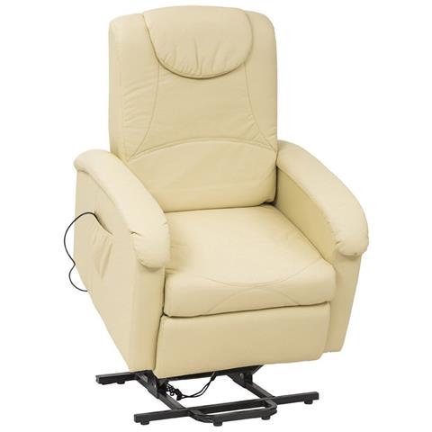 Poltrona Elettrica Massaggiante Beige Per Interno Salotto Sala Da Pranzo Camera Per Anziani - Foto 2