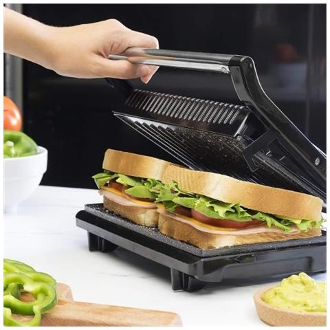 Piastra Per Panini Toast Griglia Grill In Pietra Antiaderente Rock'ngrill 750 W - Foto 1