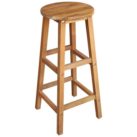 Tavolo E Sgabelli Bar Set 7 Pz In Legno Massello Di Acacia - Foto 2