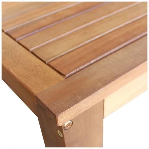 Tavolo E Sgabelli Bar Set 7 Pz In Legno Massello Di Acacia - Foto 6