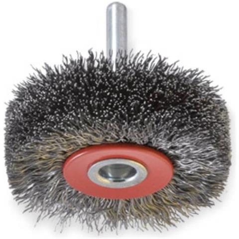 0002503142 Spazzola circolare acciaio de alambre ondulado con vástago de 6 mm y de filamento Ø 12:20 mm (40x11x10) - Foto 1
