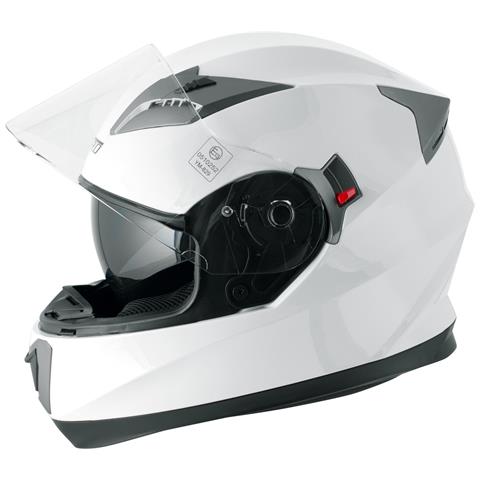 Casco Integrale Moto Scooter Visierino Parasole Touring Bianco Xl - Foto 5