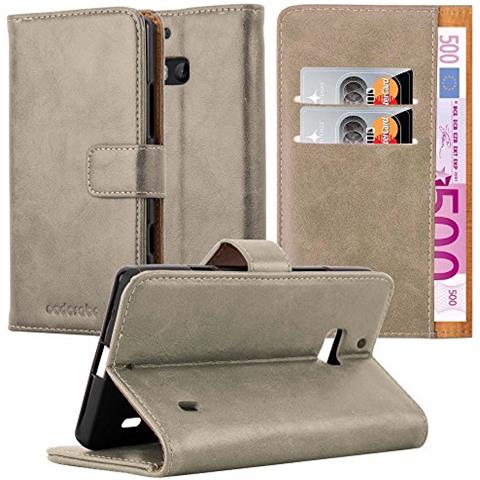 Custodia Compatibile Con Nokia Lumia 929 / 930 In Marrone Cappuccino - Coperchio Protettiva Con Chiusura Magnetica, Funzione Stand E Tasca Per Le Carte - Foto 1