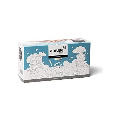Amuse 3 Pezzi Lunch Box Set Regalo Carnevale Animali Con Chiusura A Clic, Polipropilene, Orange, 260x135x86 - Foto 2