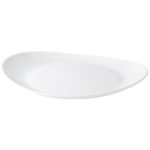 Piatto Bistecca Cm 30x26 Bianco. Resistente Agli Urti - Foto 1