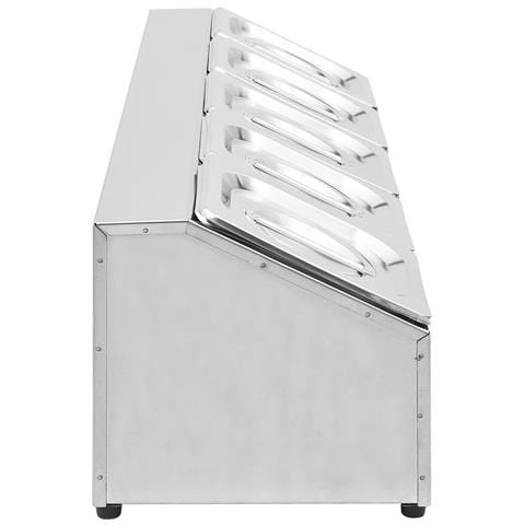 Supporto Gastronorm Con 5 Contenitori Gn 1/6 In Acciaio Inox - Foto 9