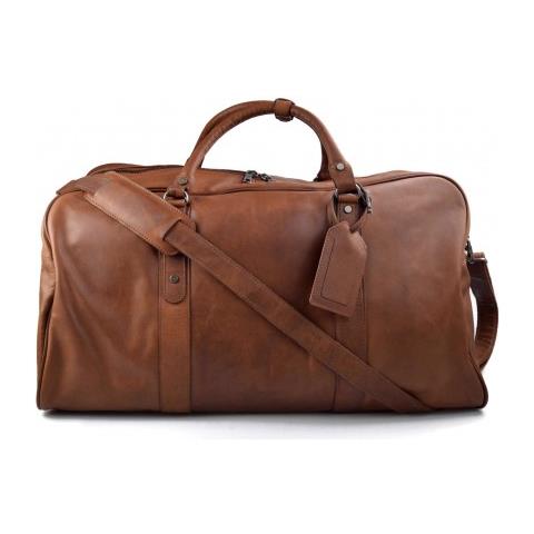 SHOPSMART - Borsa in pelle da viaggio in pelle di viaggio borsa Xxl Big  Carry Onmarrone tenuto in mano da viaggio in pelle Borsa a tracolla Gym Bag  Duffel - ePRICE