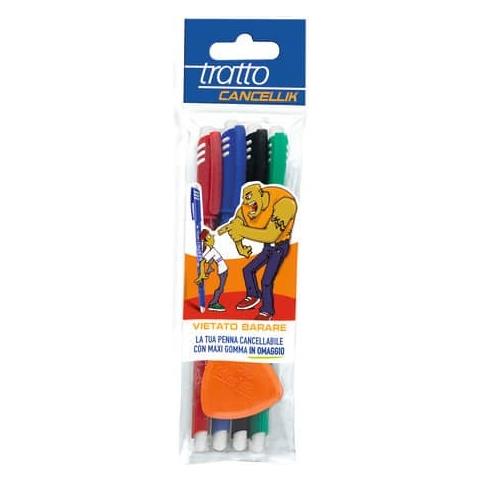 Blister 4 Penna Sfera Cancellabile Cancellik 1,0mm Col. assortiti - Foto 2