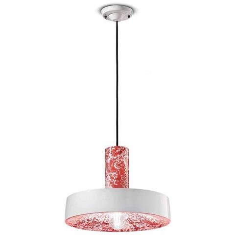 Lampada A Sospensione Decò C2502-mir Colore Rosso Ming - Foto 1
