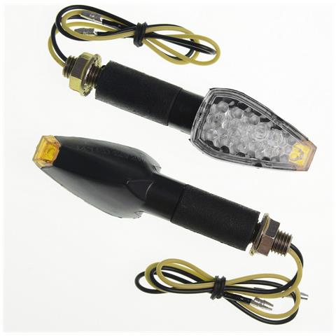 Coppia Frecce Moto Led Indicatori Direzione Sport Universali Naked Nero - Foto 1