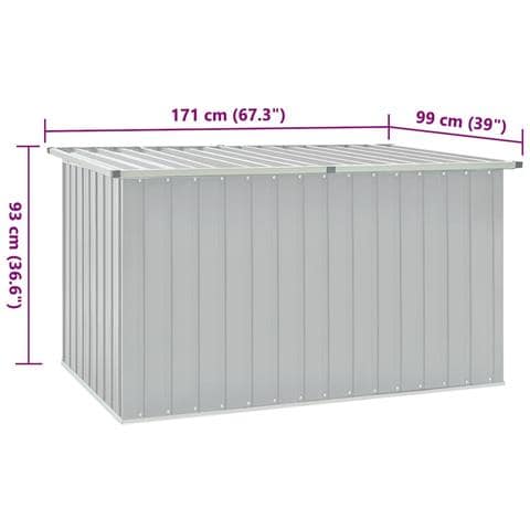 Baule da Giardino Grigio 171x99x93 cm - Foto 8
