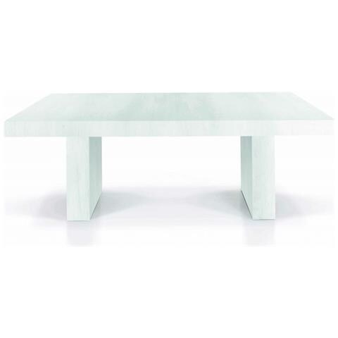 Tavolo In Legno Nobilitato Bianco Consumato Allungabile 160x90 Cm - 410x90 Cm - Foto 1