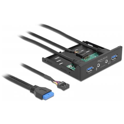 Pannello frontale da 3.5? USB 3.2 Gen 2 x USB Tipo-A + HD-Audio - Foto 1