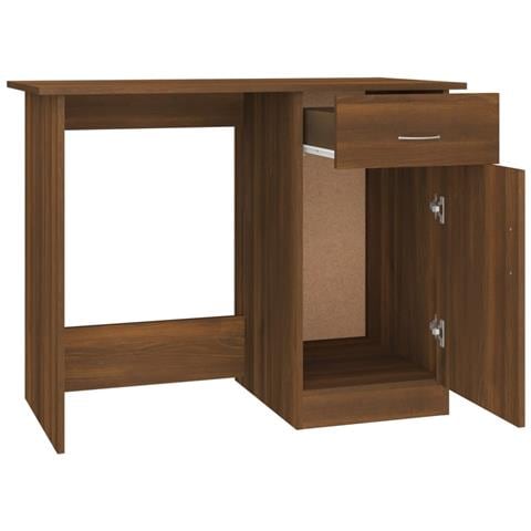 Scrivania Rovere Marrone 100x50x76 Cm In Legno Multistrato - Foto 9