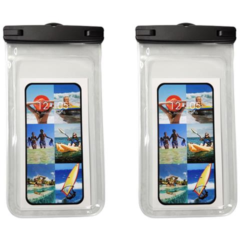 Grande Custodia Per Telefono Impermeabile Ipx8 Confezione Da 2 Black - Foto 1