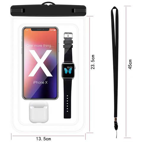 Grande Custodia Per Telefono Impermeabile Ipx8 Confezione Da 2 Black - Foto 4