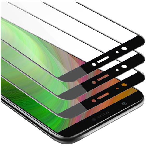 3x Pellicola Armatura A Schermo Intero Compatibile Con Huawei P Smart In Trasparente Con Nero - 3x Vetro Temperato (tempered) Di Protezione Del Display In Durezza 9h Con 3d Touch - Foto 1