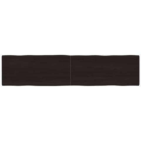 Piano Tavolo Marrone Scuro 180x40x (2-4) cm Rovere Non Trattato - Foto 1