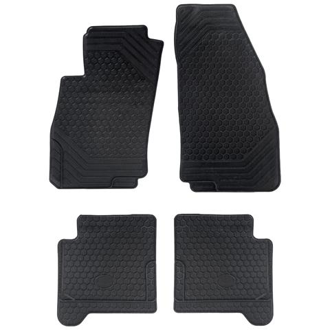 Set Da 4 Tappetini In Gomma Per Auto Compatibili Per Grande Punto E Evo, Adatto A Tutte Le Stagioni, Nero, Sagomati Anteriori E Posteriori - Ka2957 - Foto 1