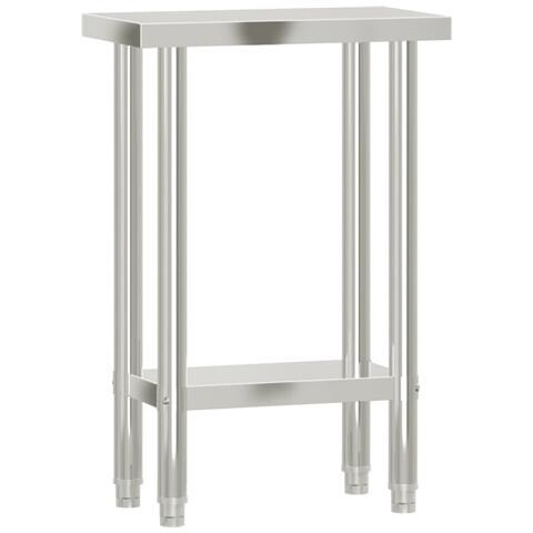 Tavolo Da Lavoro Da Cucina 55x30x85 Cm In Acciaio Inossidabile - Foto 2