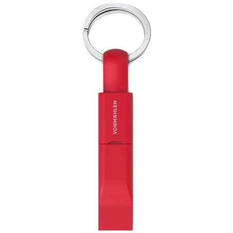 Cavo Portachiavi Lightning Usb A/micro Usb Usb C 5 In 1, Rosso - Foto 2