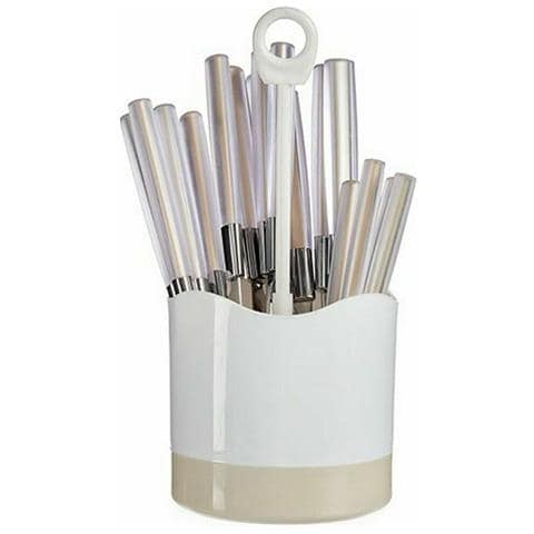 Set Di Posate Beige Acciaio Inossidabile (8 Unità) - Foto 2