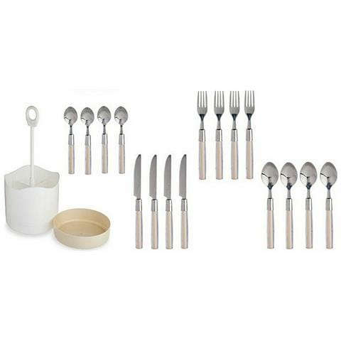 Set Di Posate Beige Acciaio Inossidabile (8 Unità) - Foto 3