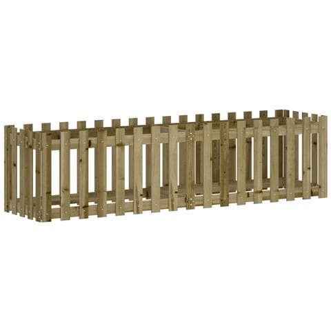 Fioriera Da Giardino Recinzione 200x50x50cm Pino Impregnato - Foto 2