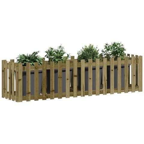Fioriera Da Giardino Recinzione 200x50x50cm Pino Impregnato - Foto 3