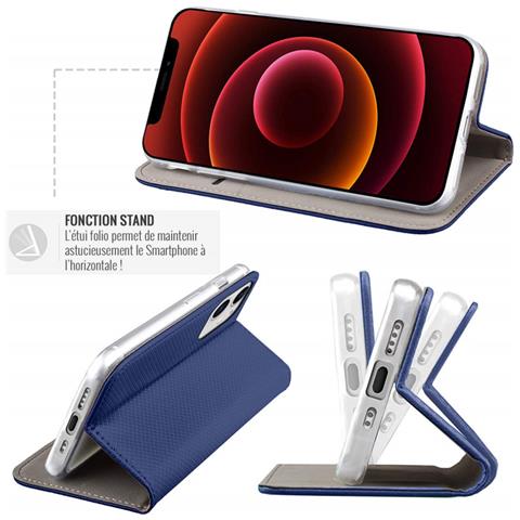 Custodia Folio Per Samsung Galaxy A13 4g Magnetica Funzione Supporto, Blu - Foto 4