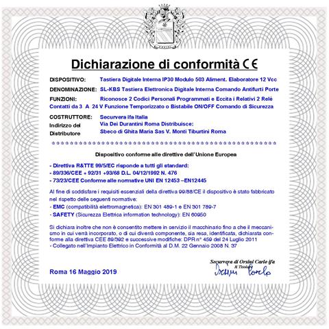 Circuito Ricambio Decodifica Per Tastiera Sl-tkb Montaggio Interno 2 Led Multifunzioni Rosso Verde Alimentazione 12 V - Foto 3