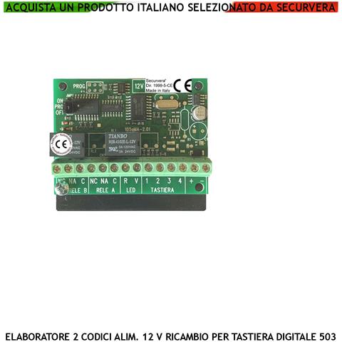 Circuito Ricambio Decodifica Per Tastiera Sl-tkb Montaggio Interno 2 Led Multifunzioni Rosso Verde Alimentazione 12 V - Foto 1