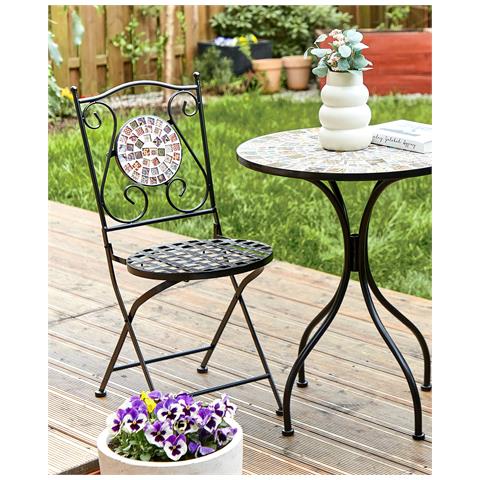 Set Di 2 Sedie Metallo Nero Casario - Foto 1