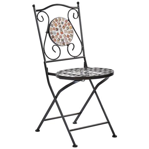 Set Di 2 Sedie Metallo Nero Casario - Foto 8