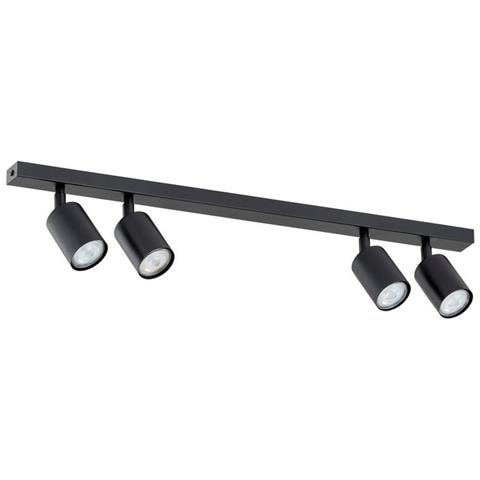 Lampada A Sospensione Elit - Nero, Oro - Acciaio Verniciato A Polvere - 116x100x12 Cm - Foto 2