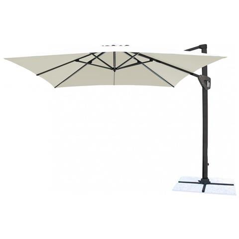 Ombrellone 3x4 Mt Da Giardino Con Struttura In Alluminio E Telo In Poliestere Impermeabile 250 Gr /mq Ecrù - Foto 1