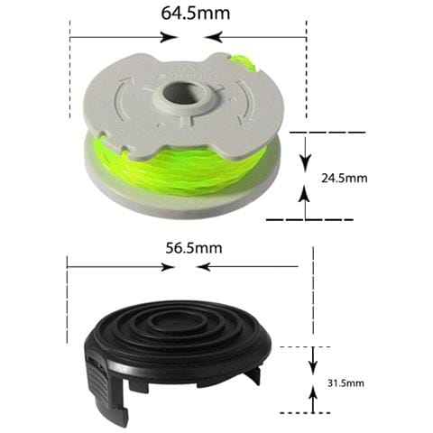 Copri Bobina Di Ricambio Per Worx G184/wg190/wg191/wg168 Multicolor - Foto 2
