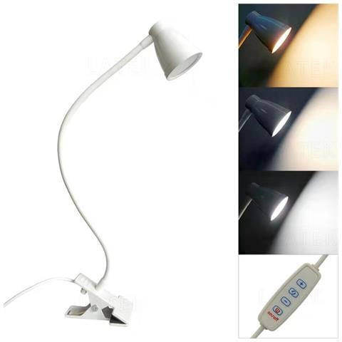 Lampada Da Lettura / Lampada A Pinza Dimmerabile Con 3 Colori Di Luce White - Foto 1