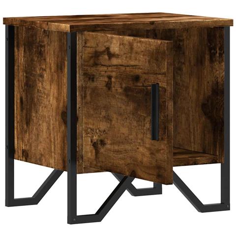 Comodino Rovere Fumo 40x30x40 Cm In Truciolato - Foto 2