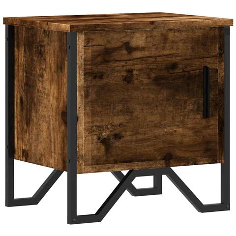 Comodino Rovere Fumo 40x30x40 Cm In Truciolato - Foto 1