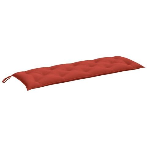 Cuscino Panca Da Giardino Rosso Mélange 150x50x7 Cm In Tessuto - Foto 2