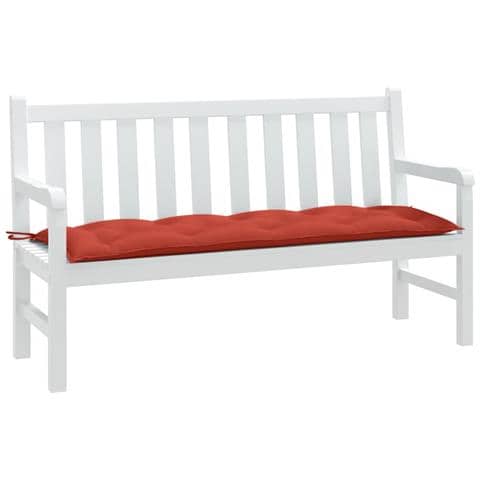 Cuscino Panca Da Giardino Rosso Mélange 150x50x7 Cm In Tessuto - Foto 1